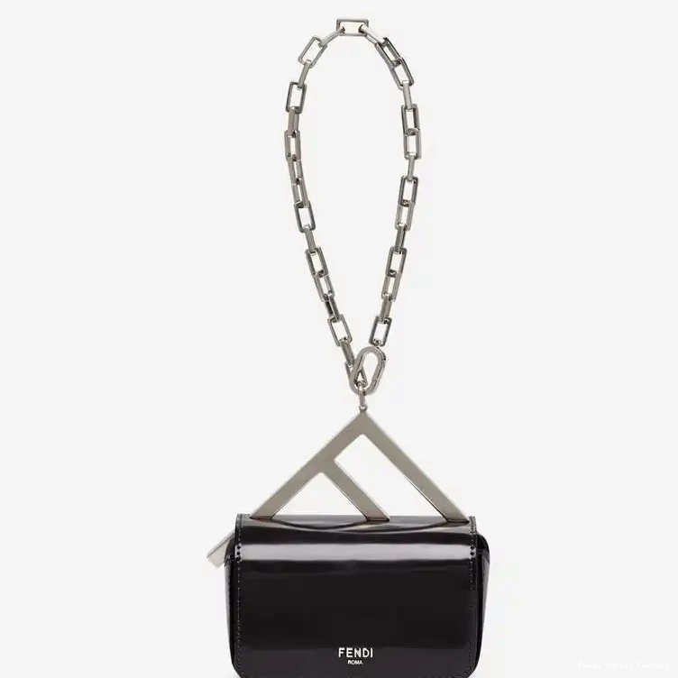 HOT F In Calf Fendi Bag Leather Nano Black 0420